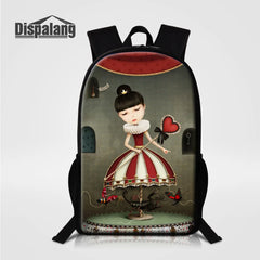 Princess Printing Girl School Backpack Women Cartoon Travel Bagpack