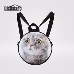 Striped 9-inch Small Round Bag For Kids Preschool Schoolbag