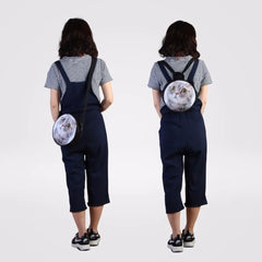 Striped 9-inch Small Round Bag For Kids Preschool Schoolbag