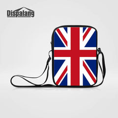 UK/USA Flag Print Shoulder Bag Casual School Handbag Crossbody Mini Messenger Ba