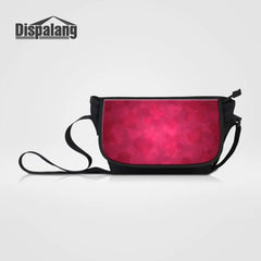 Violet Heart Prints Crossbody Bag Canvas Women Messenger Bags