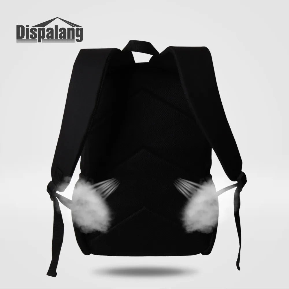 Wolf Print Backpack Men Women Mochila Lightweight School Bags Kids sac a dos