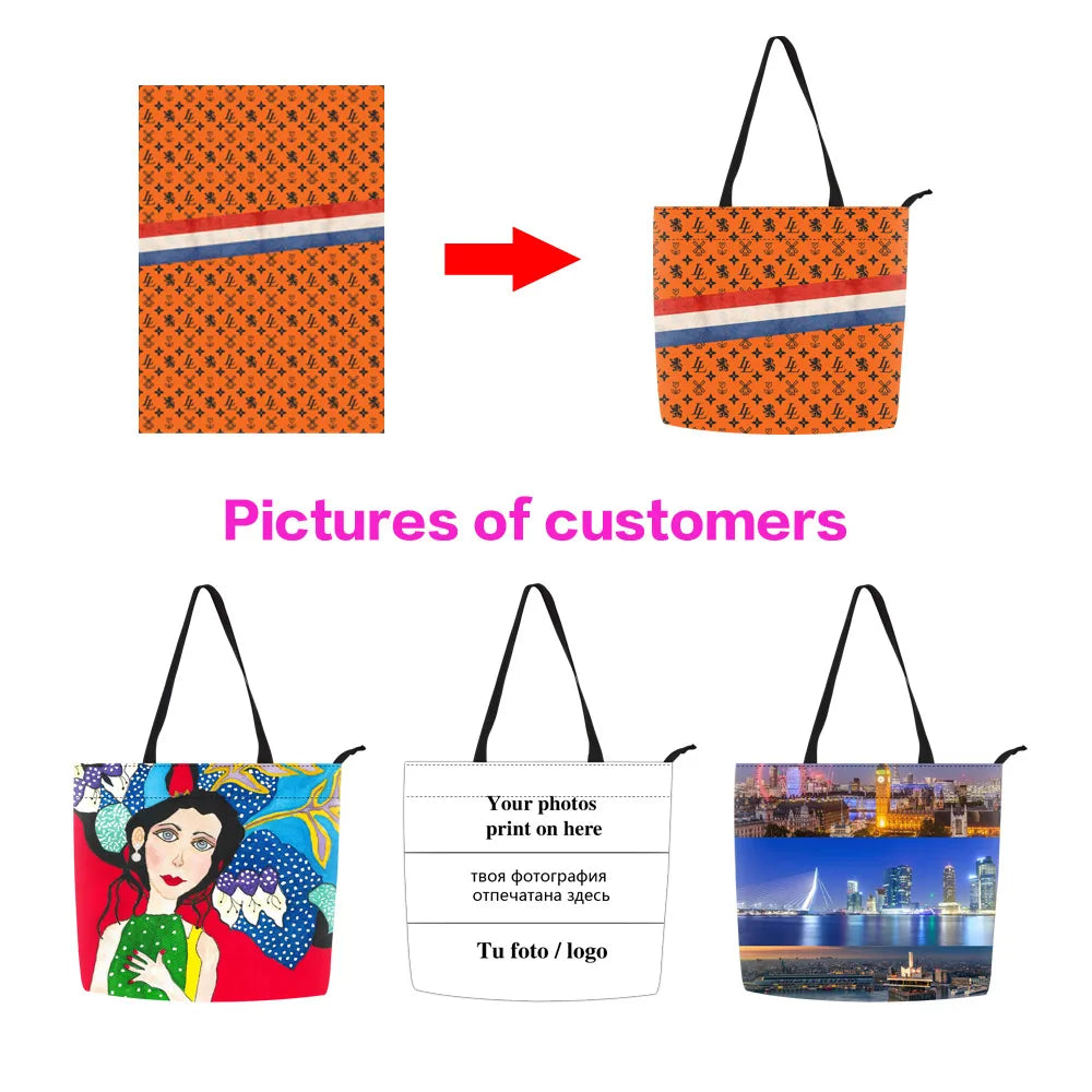 Eagle Printed Canvas Tote Bag for Lady Animal Parrot
