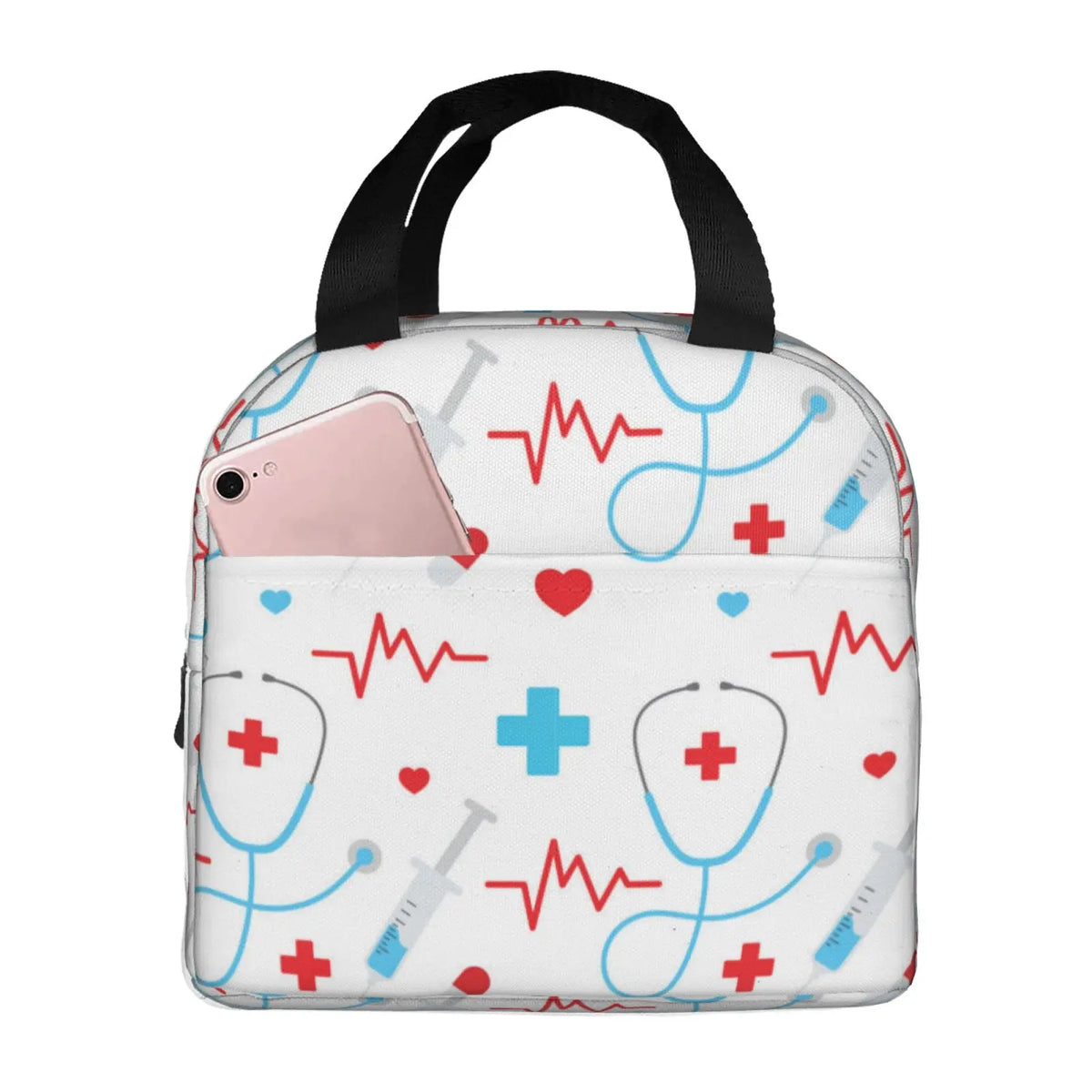 Nurse Insulated Lunch Bag for Women - Food Case Cooler for Kids