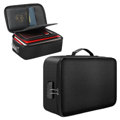 4-Layer Document Organizer Bag Fireproof Water-Resistant Zipper File Storage