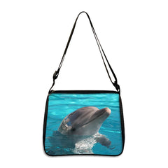 Dolphin Print Ladies Handbag Eco Reusable Shoulder Bag