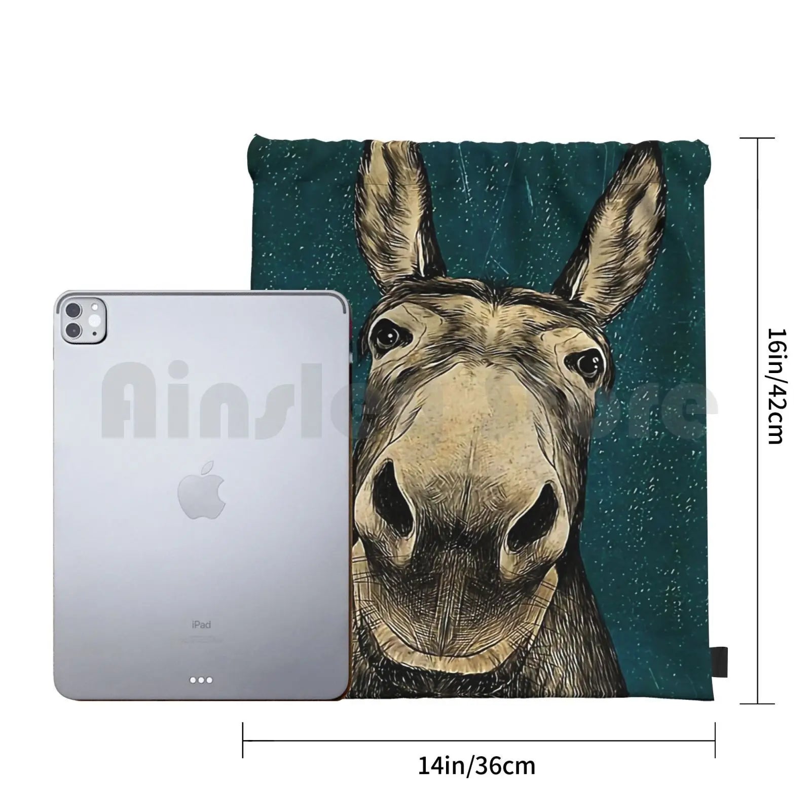 Donkey Hello Sweet Cheeks Backpack Drawstring Bag Riding Climbing Gym Bag