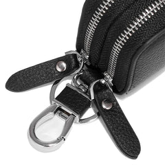 Double Layer Key Storage Leather Purse - High Capacity Key Wallet F1113