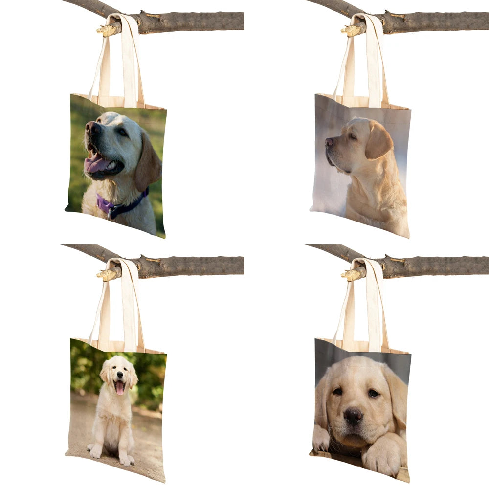 Labrador Retriever Lady Canvas Tote Handbag