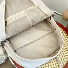 Double Zipper Backpack Women Teenager Girls Multifunction Laptop Backpack