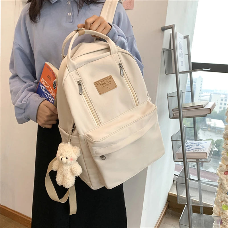 Double Zipper Backpack for Girls Teen