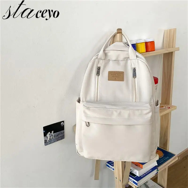 Double Zipper Backpack for Girls Teen