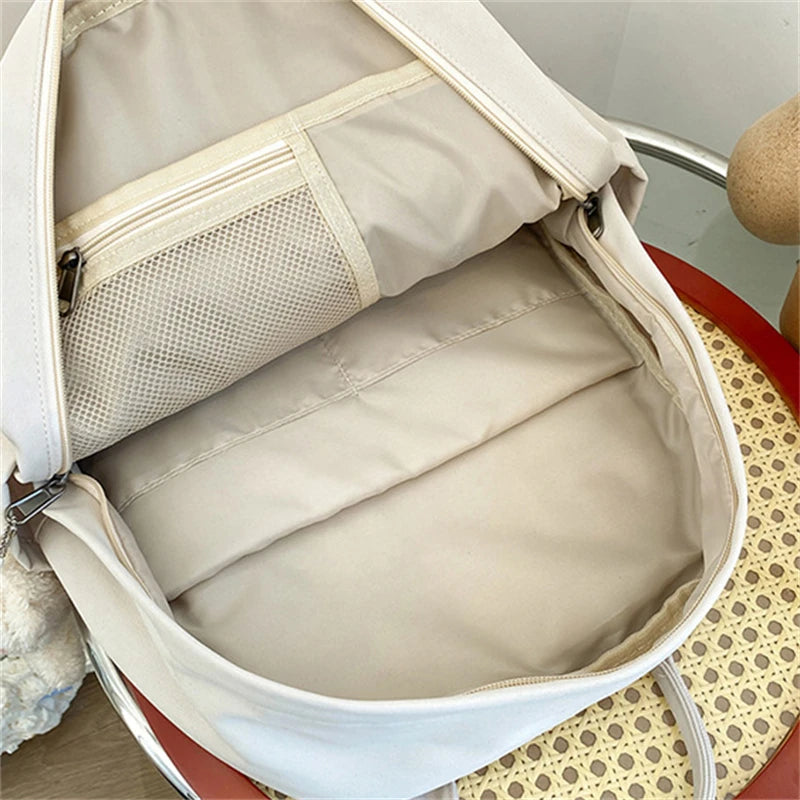 Double Zipper Backpack for Girls Teen