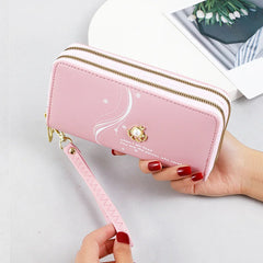 Double Zipper Long Wallet High-Capacity Handbag