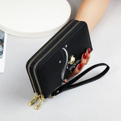 Double Zipper Long Wallet High-Capacity Handbag