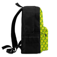 Dragon Skin Laptop Travel School Bags Green Fishy Fish Croco Shell