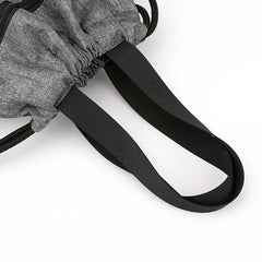 Drawstring Bag Gym with Pockets Sports Sack Grey