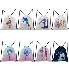 Drawstring Pocket Gymnastics Physical Education Pattern Backpack
