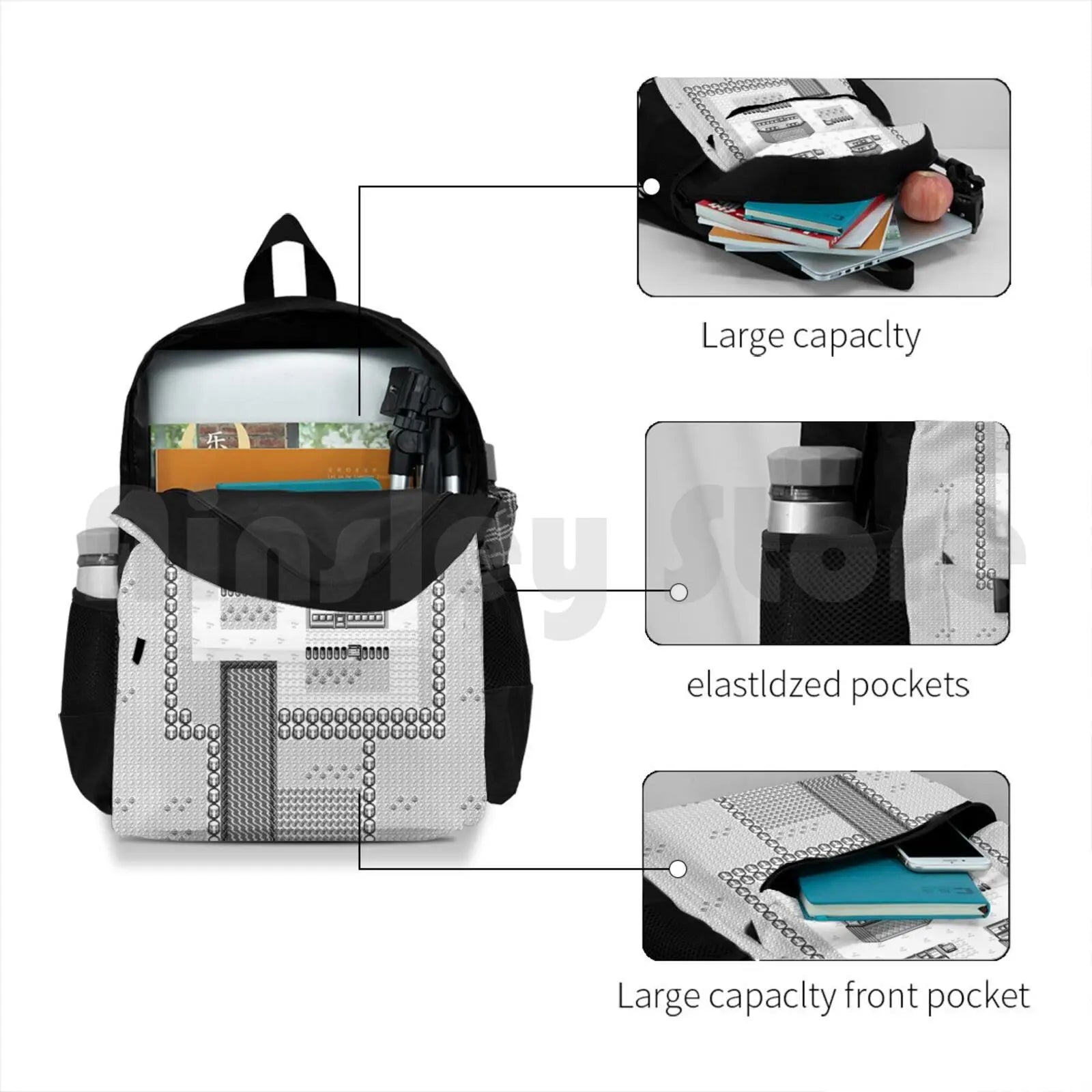 Pallet Town Nostalgia Hiking Backpack Waterproof Camping Travel