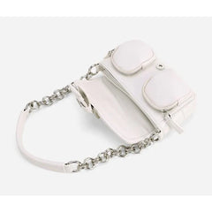 Retro Chain Armpit Shoulder Mini Messenger Bag Solid PU Leather
