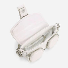 Retro Chain Armpit Shoulder Mini Messenger Bag Solid PU Leather
