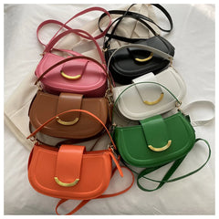 Solid Pu Leather Shoulder Bag Famous Purse Crossbody Bag
