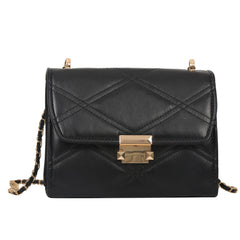 Women's Diamond Embroidered Shoulder Bag Crossbody Chain Solid Square