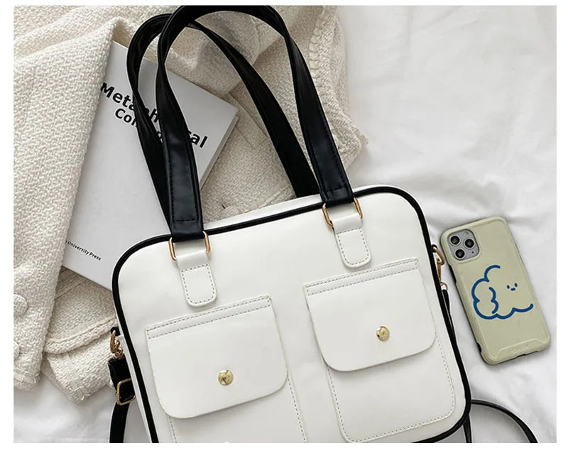 Women's Briefcase Shoulder Bags Solid Crossbody Bags