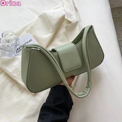 Solid Shoulder Bag for Women, Fresh Underarm Handbag, Purse and Bags