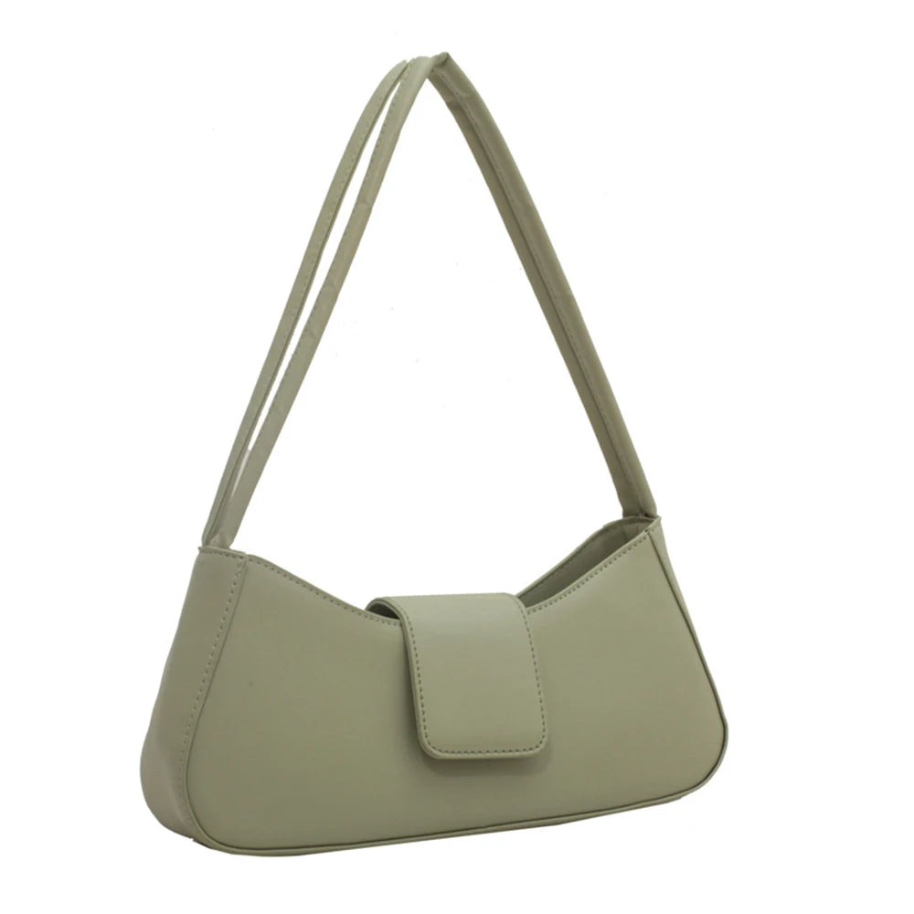 Solid Shoulder Bag for Women, Fresh Underarm Handbag, Purse and Bags