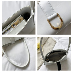 Women Shoulder Bags Handbags Square Solid Pu Leather Casual Bag