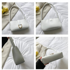 Women Shoulder Bags Handbags Square Solid Pu Leather Casual Bag