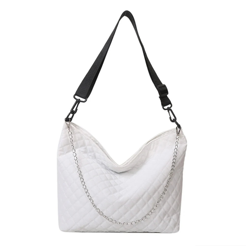 Women Large Capacity Diamond Lattice Tote Shoulder Bag