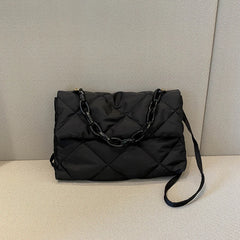 Women Texture Diamond Lattice Package Handbags Winter Shoulder Bags
