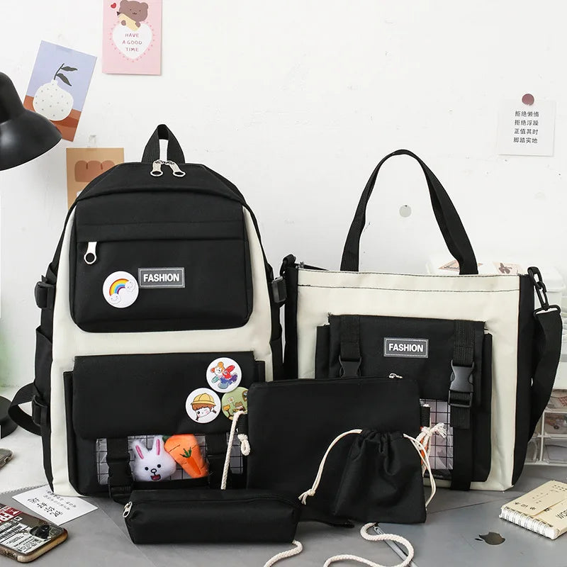 4pcs set school bags for girls and boys