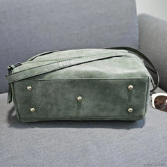 Nubuck Leather Shoulder Bag Vintage Crossbody Motorcycle Bag