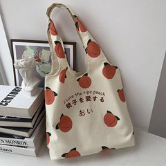 Large Capacity Women's Canvas Shoulder Bag for School