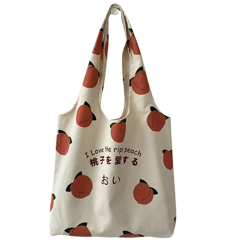 Large Capacity Women's Canvas Shoulder Bag for School