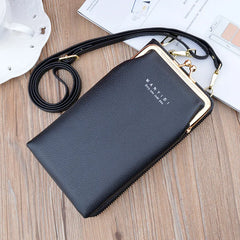 Women's Leather Phone Wallet Crossbody Bag