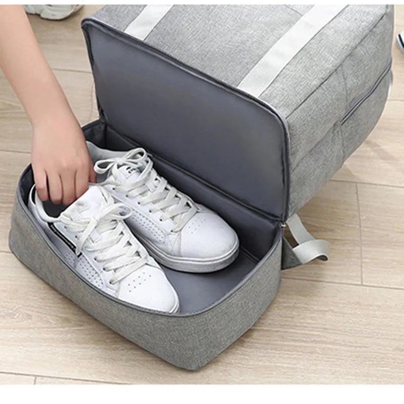 Women Gym Backpack Shoulder Bag with Independent Shoes Compartment