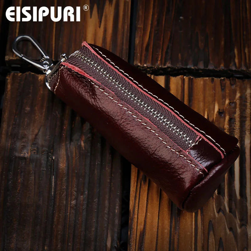 Leather Key Holder Wallet with Key Rings
