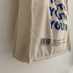 ELVASEK Canvas Shopping Bag Letters Print Cotton Shoulder Women Eco H