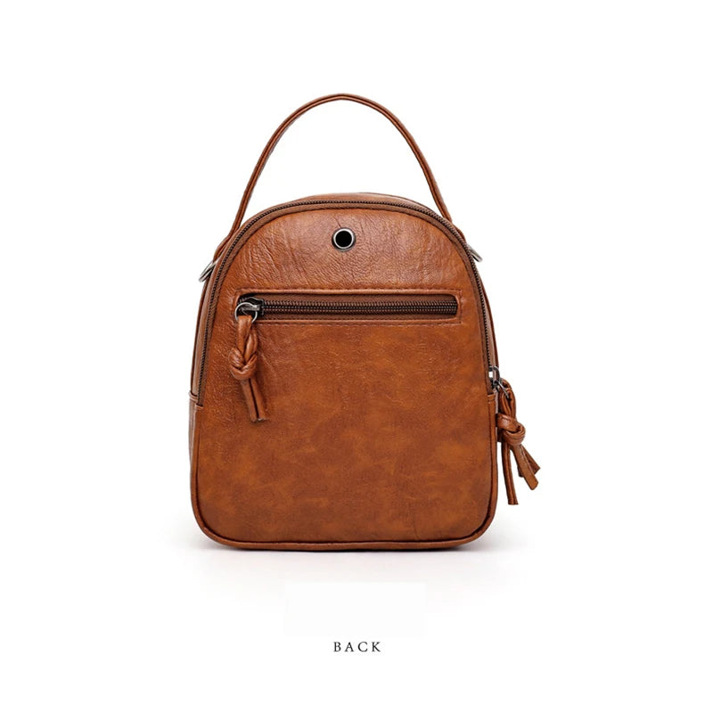 Vintage Soft Leather Shoulder Bag Large Capacity