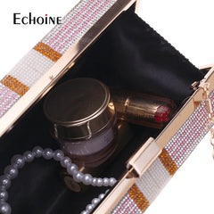 Echoine Diamond Crystal Dollar Evening Clutch Wedding Purse