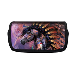 Horse Print Large Pencil Bag School Supplies Stationery