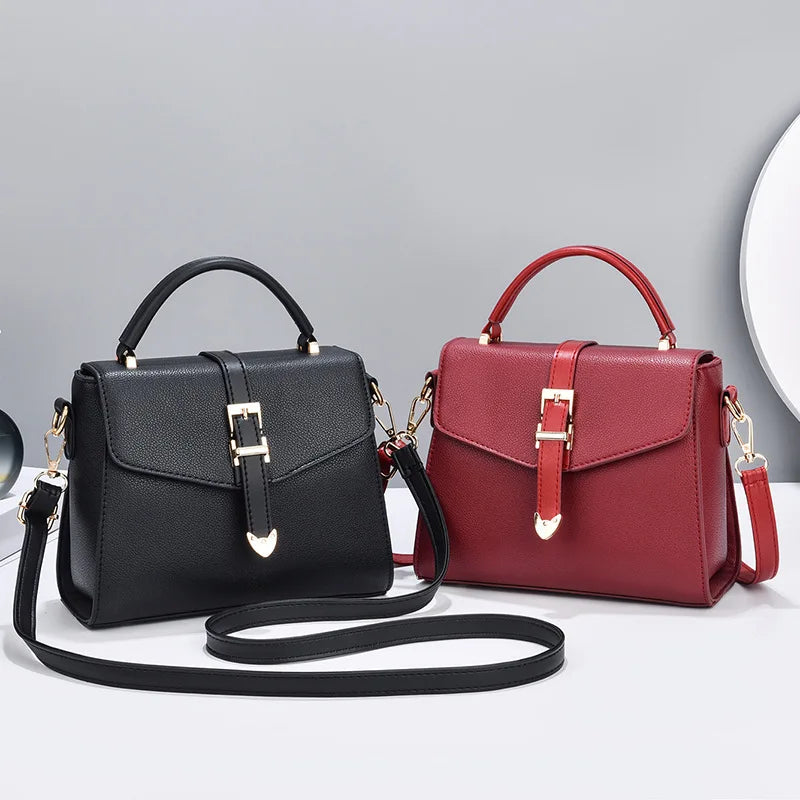 Small Square Soft Leather Bag Women Shoulder Bag