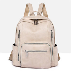 Leather Backpack Women Shoulder Bag Casual Purse School Bag