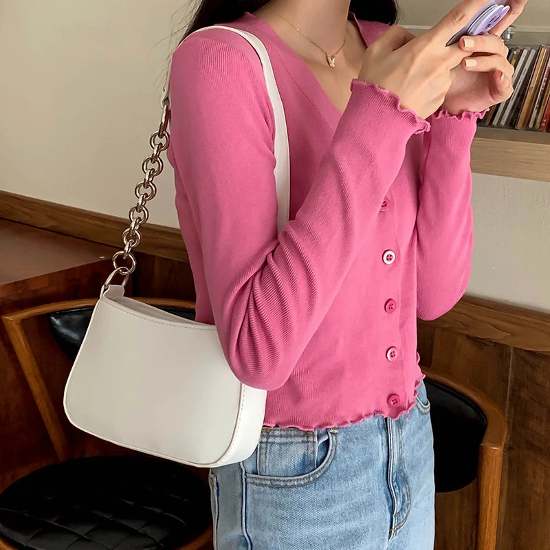 Shoulder Bags Women Zipper Underarm Cross Body Dark Academia PU Leather