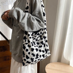 Cow Pattern Shoulder Bag Women Tote Handbag
