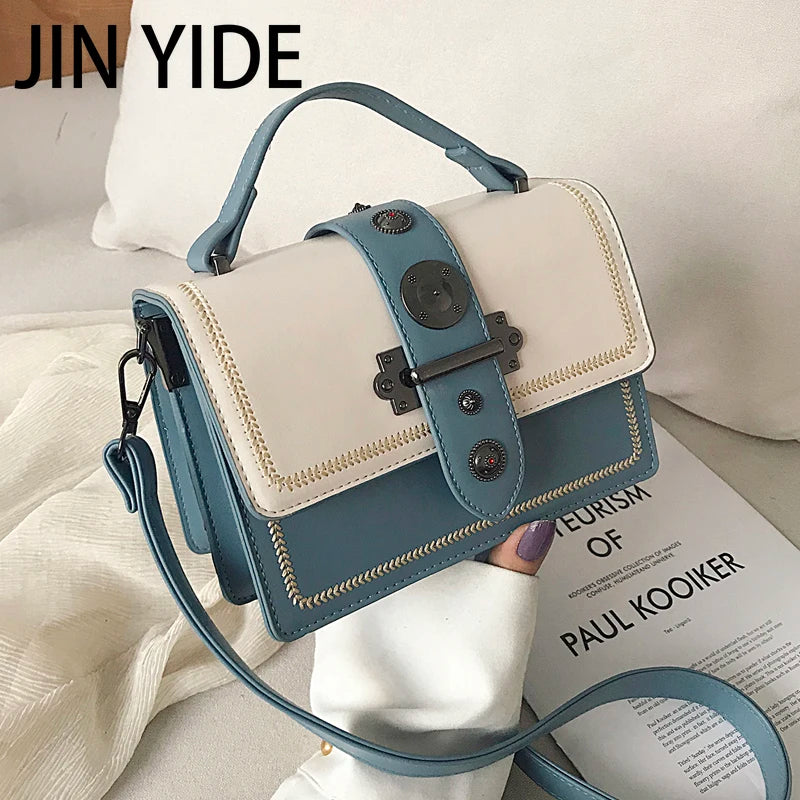 Rivet Should Bag High PU Leather Casual Tote